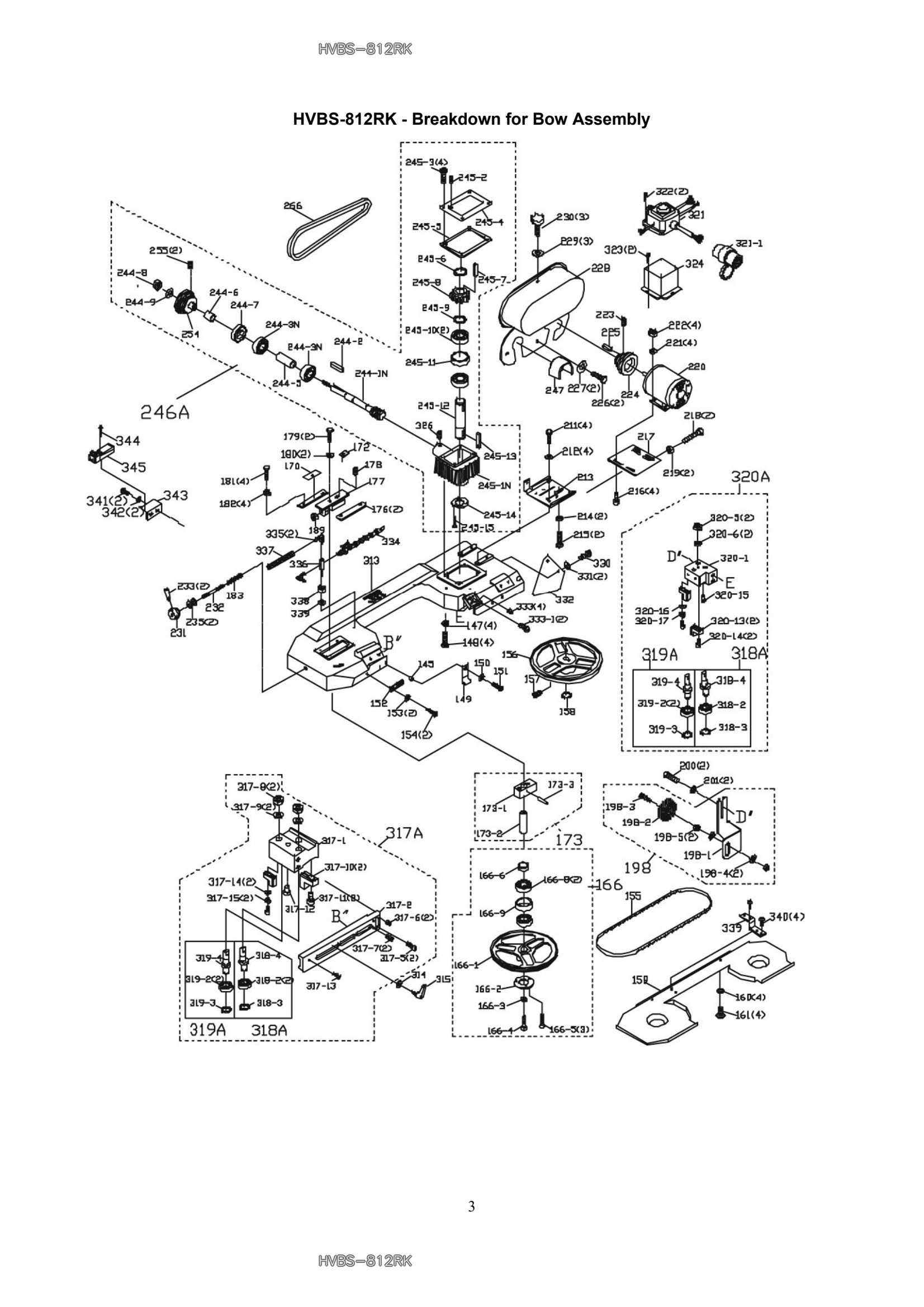 Explosionszeichnung HVBS-812RK