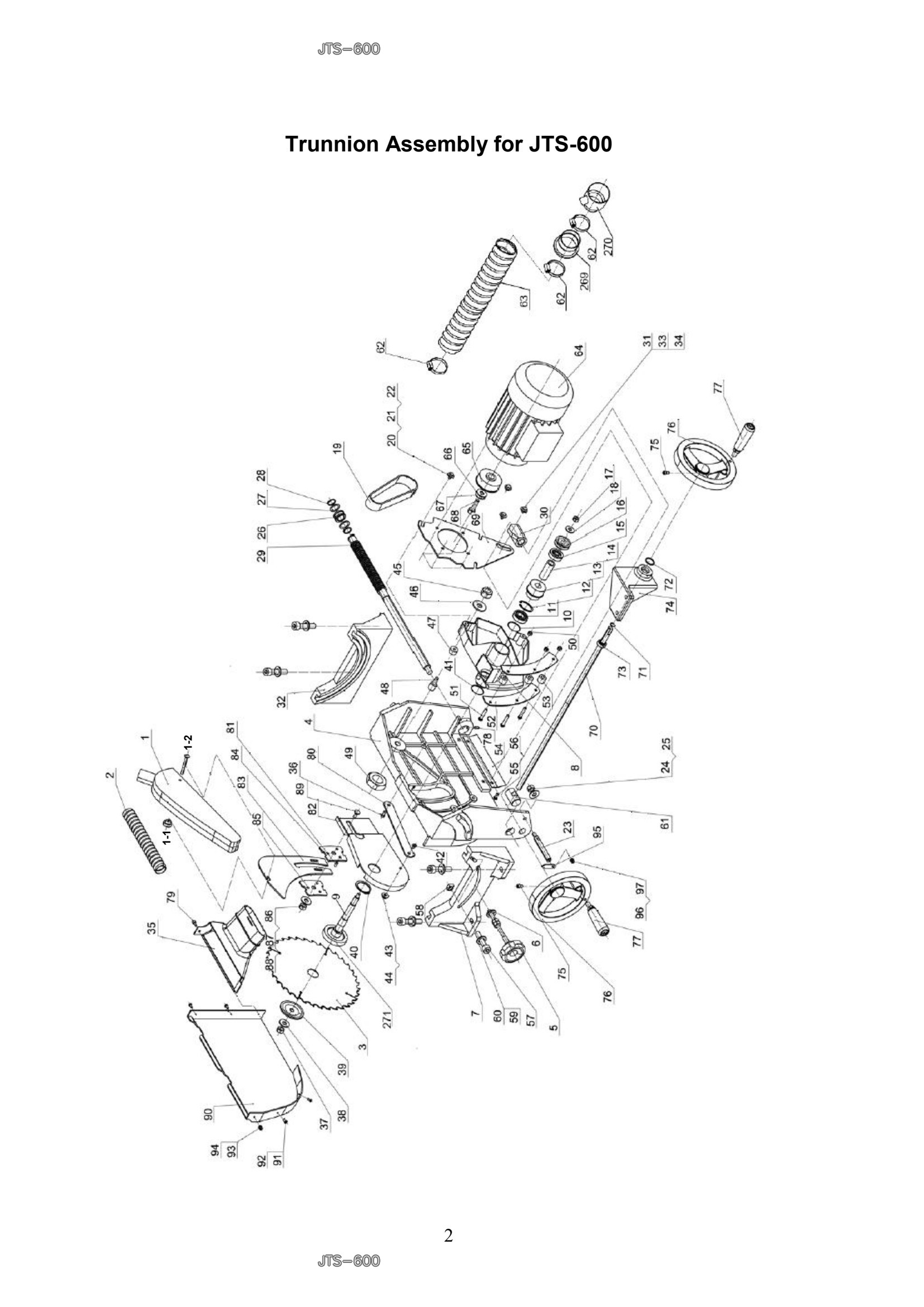 Explosionszeichnung JTS-600