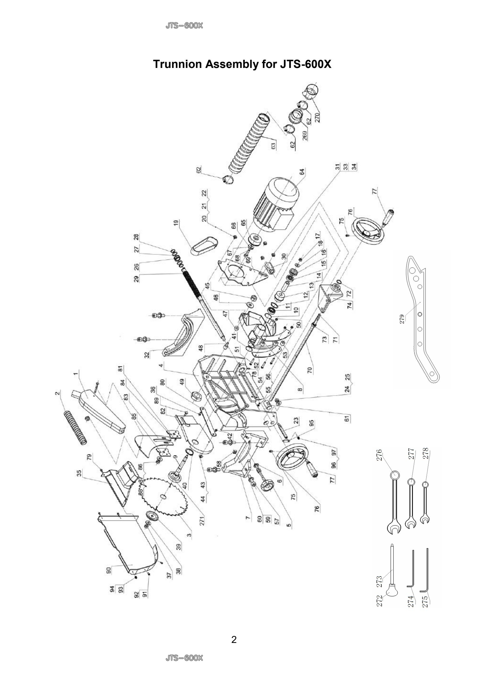 Explosionszeichnung JTS-600X