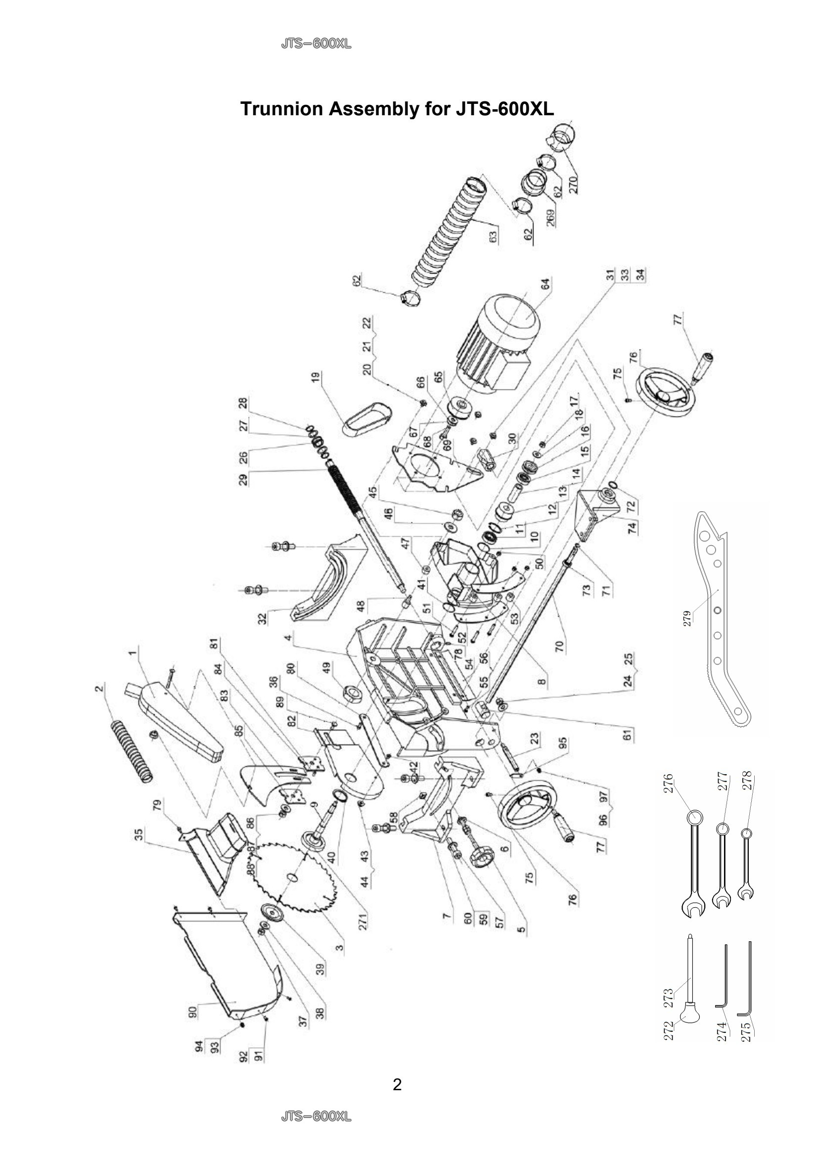 Explosionszeichnung JTS-600XL