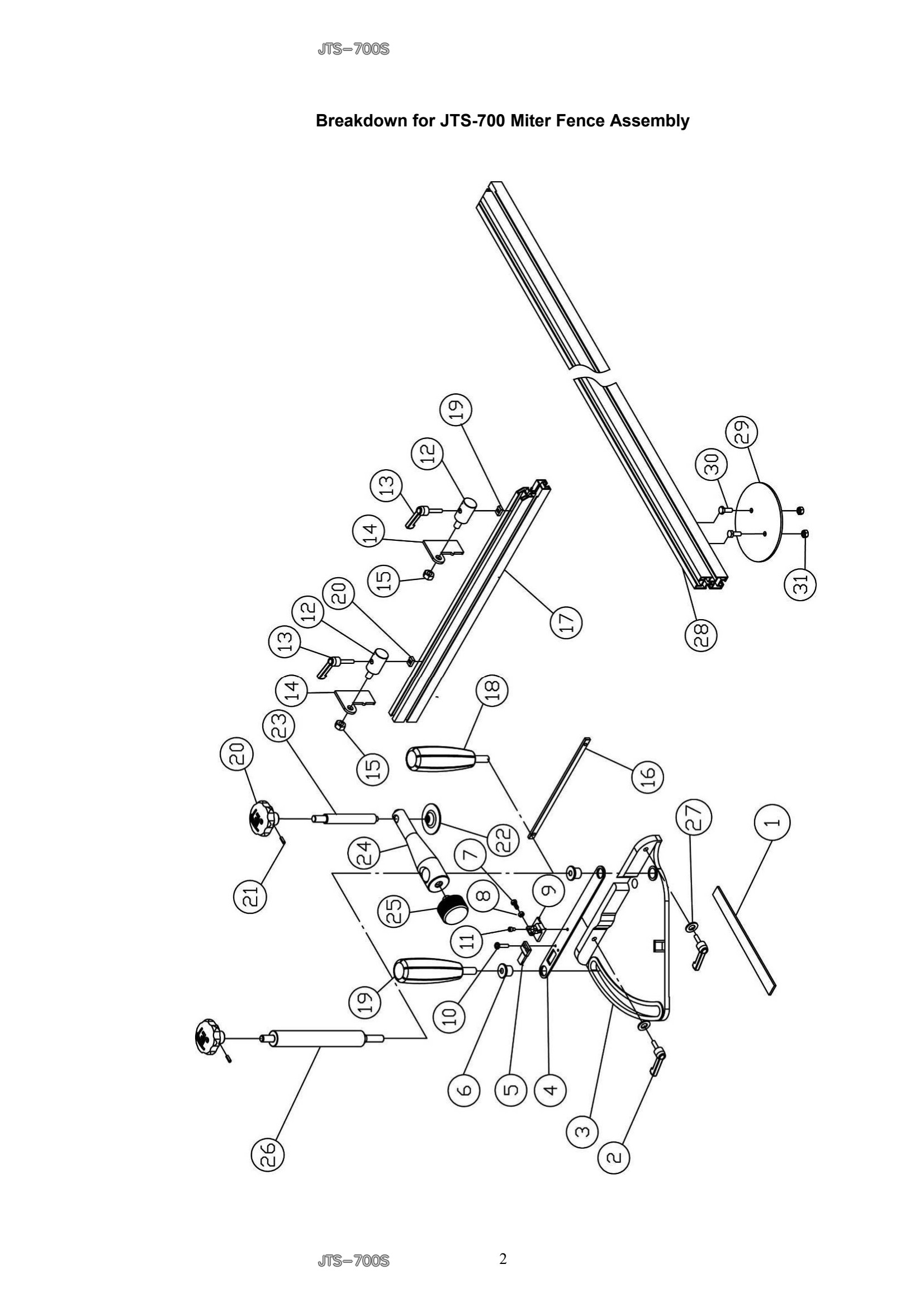 Explosionszeichnung JTS-700S