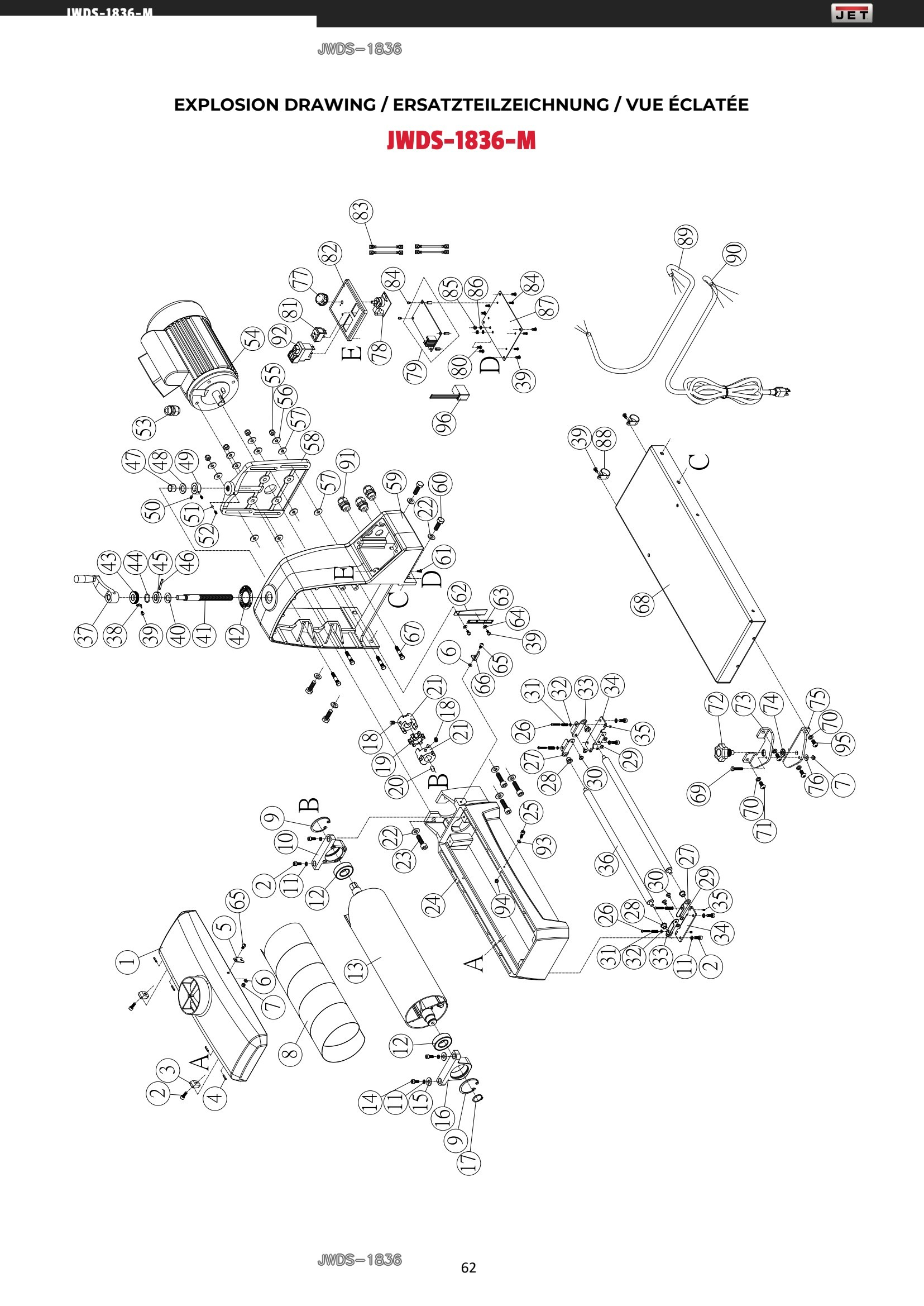 Explosionszeichnung JWDS-1836