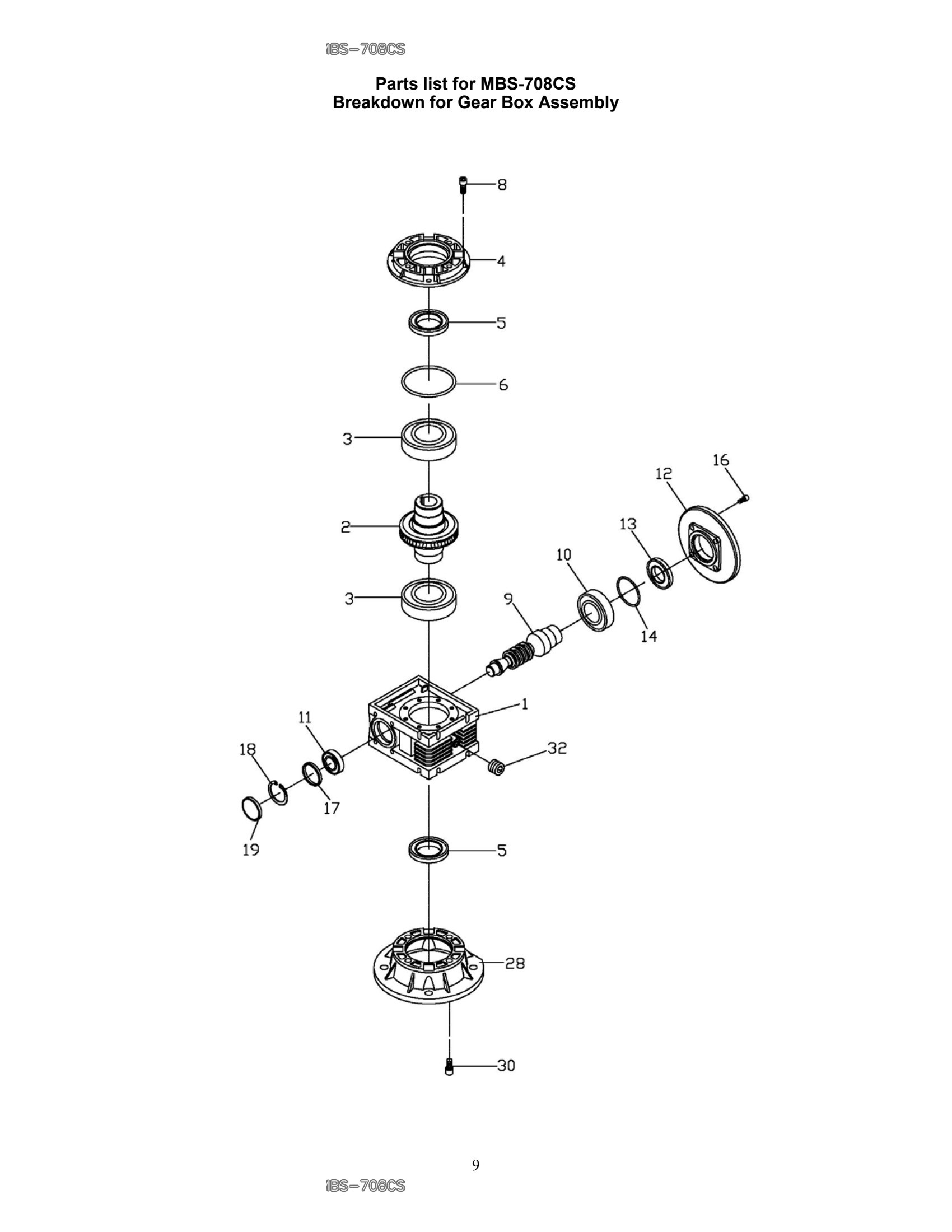 Explosionszeichnung MBS-708CS