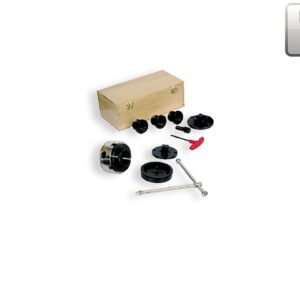JET woodturning chuck M33 × 3.5, Ø 115 mm in plastic case