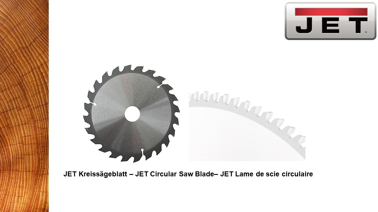 JET Kreissägeblatt 254 × 30 mm, 24 Z, Holz