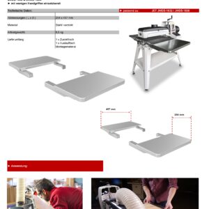 JET Zustell- und Auslauftisch für JWDS-1632