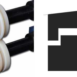 Baileigh BR18E-1IN-FLAT-NYL 1“ ( 25,4 mm ) Nylon-Flachsickenrollensatz – Produktbild