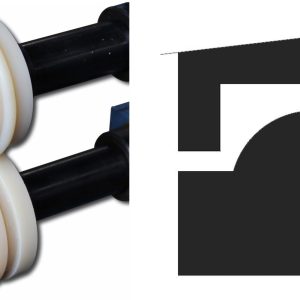 Baileigh BR18E-1IN-ROUND-NY 1“ ( 25,4 mm ) Nylon-Rundsickenrollensatz – Produktbild