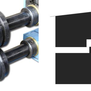Baileigh BR18E-1/4-FLAT 1/4" ( 6,35 mm ) Stahl-Flachsickenrollensatz – Produktbild