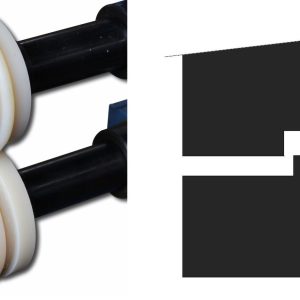 Baileigh BR18E-1/4-FLAT-NYL 1/4" ( 6,35 mm ) Nylon-Flachsickenrollensatz – Produktbild
