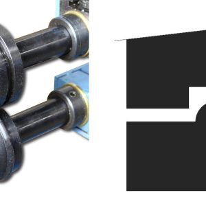 Baileigh BR18E-3/8-ROUND 3/8“ ( 9,525 mm ) Stahl-Rundsickenrollensatz – Produktbild