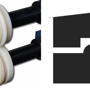 Baileigh BR18E-3/8-ROUND-NY 3/8“ ( 9,525 mm ) Nylon-Rundsickenrollensatz – Produktbild