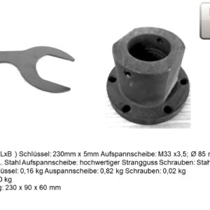Kit plateau JET JWL1221VS-FAE Ø 85 mm