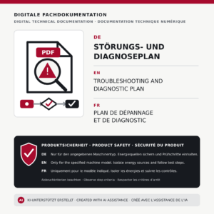 Digitale Störungs- und Diagnosepläne für Maschinen.