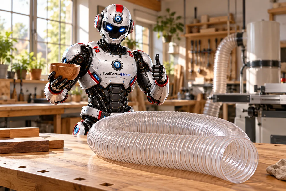 JET transparenter PVC-Schlauch, Ø 100 mm × 5 m – Im Einsatz
