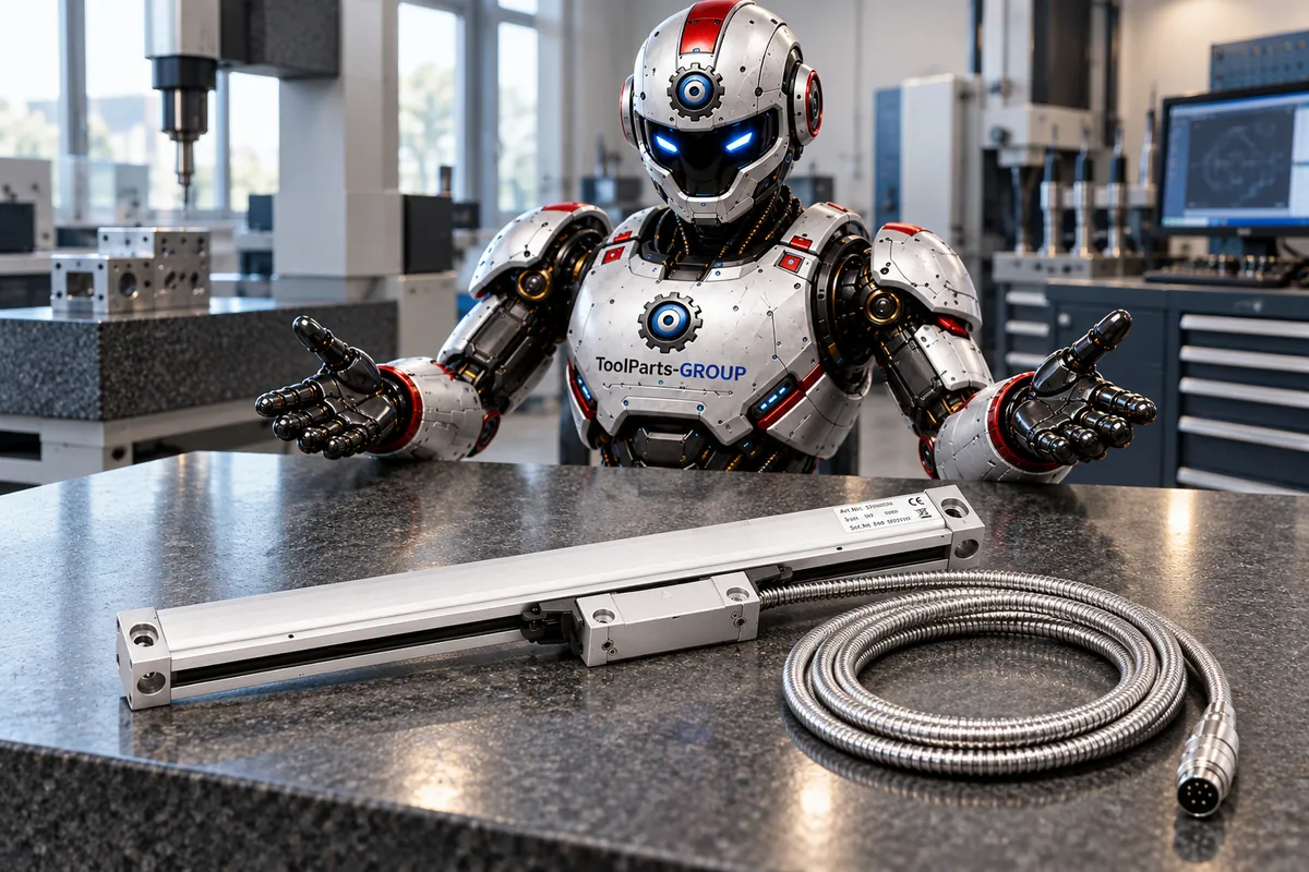 JET / PROMAC precision linear scale M, 100 mm – In use
