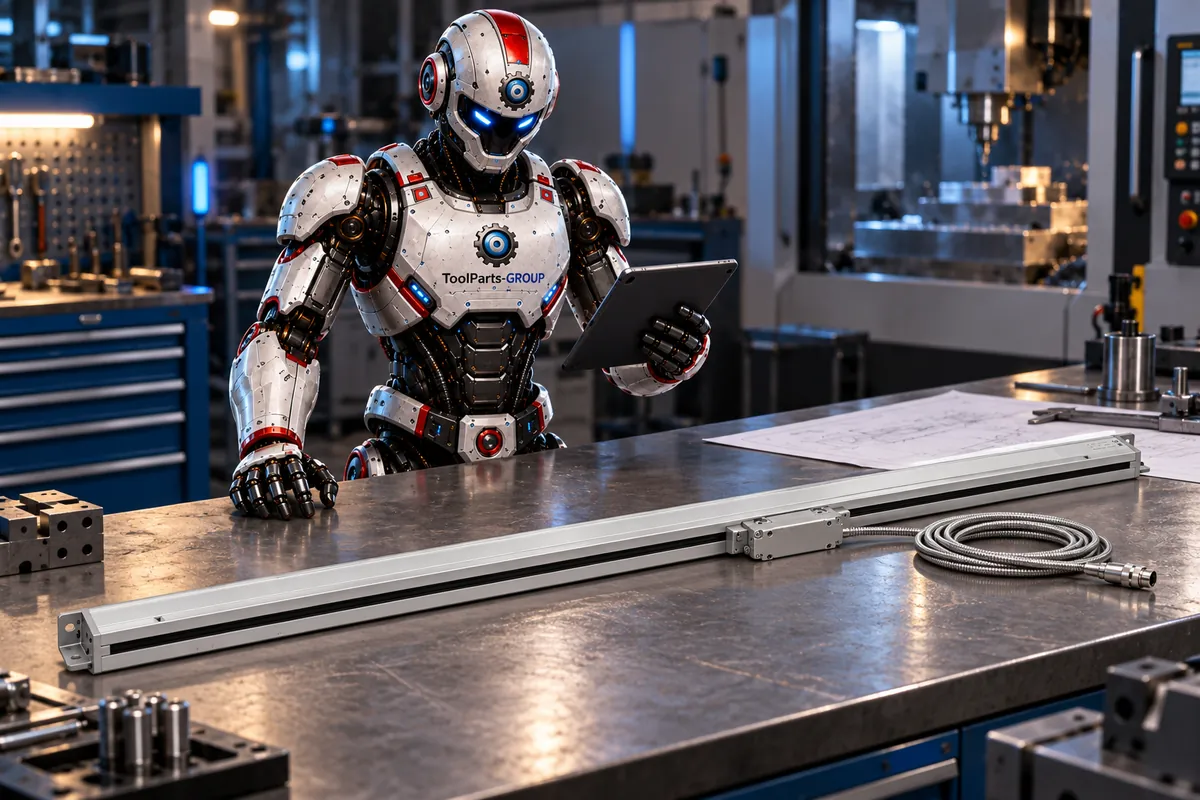 JET / PROMAC precision linear scale L, 1600 mm – In use