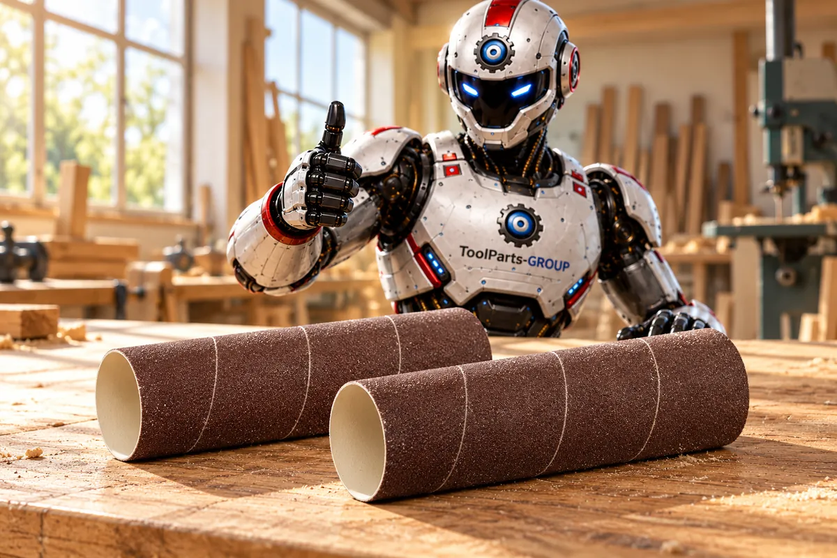 JET Schleifhülse 75 x 230 mm, K120, 2 Stück – Im Einsatz
