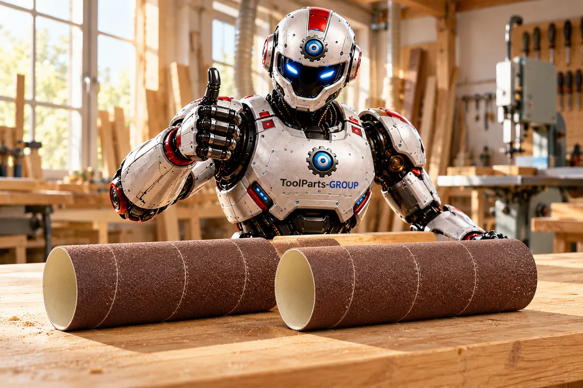 JET Schleifhülse 100 x 230 mm, K120, 2 Stück – Im Einsatz