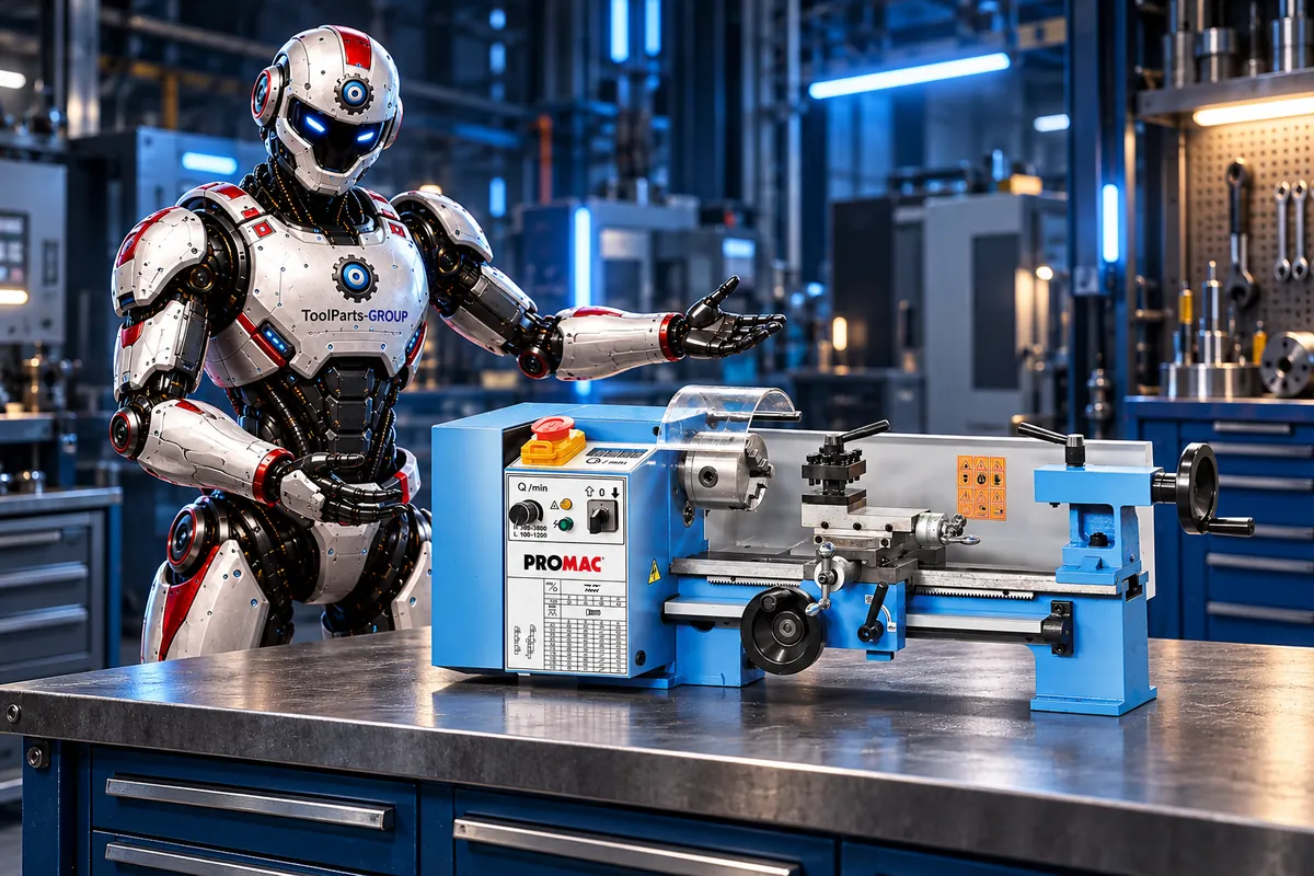 PROMAC BD-7-M Metal lathe – In use