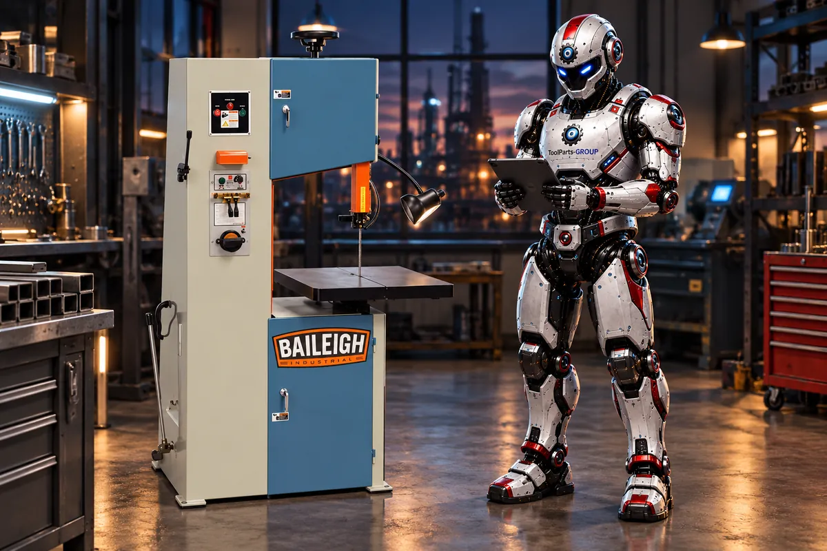 Baileigh BSV-16 Vertikalbandsäge – Im Einsatz