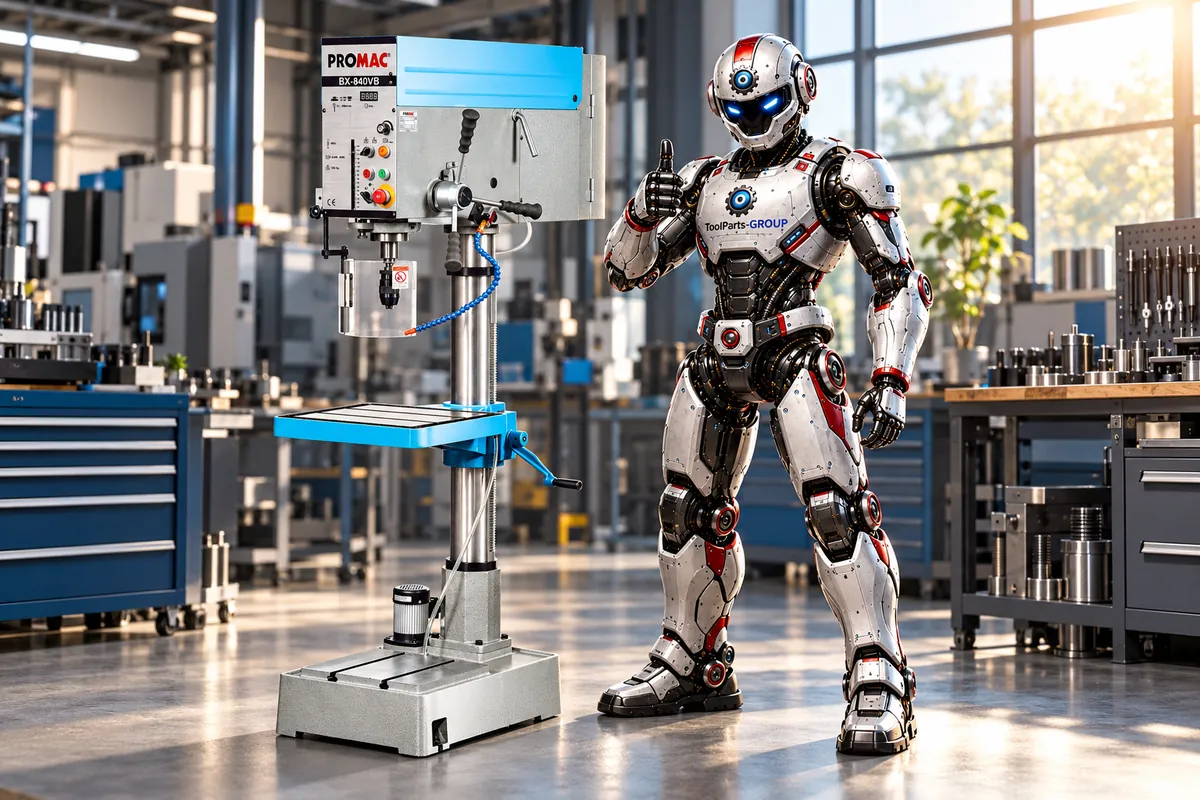 PROMAC BX-840VB Säulenbohrmaschine – Im Einsatz