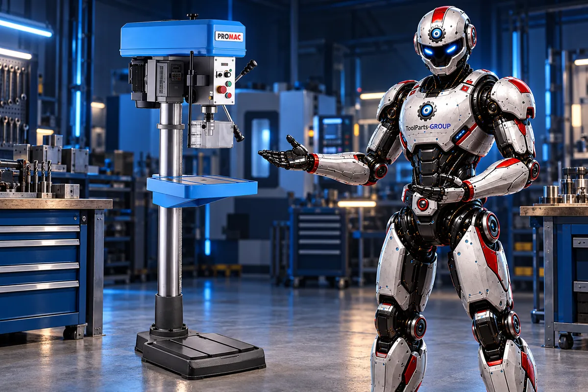 PROMAC JDT-3216V Säulenbohrmaschine – Im Einsatz