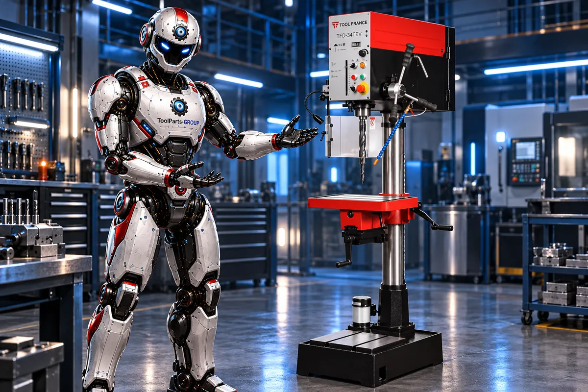 TOOL FRANCE TFD-34TEV Variable-speed Floor Drill Press – In use
